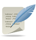 A quill and paper.